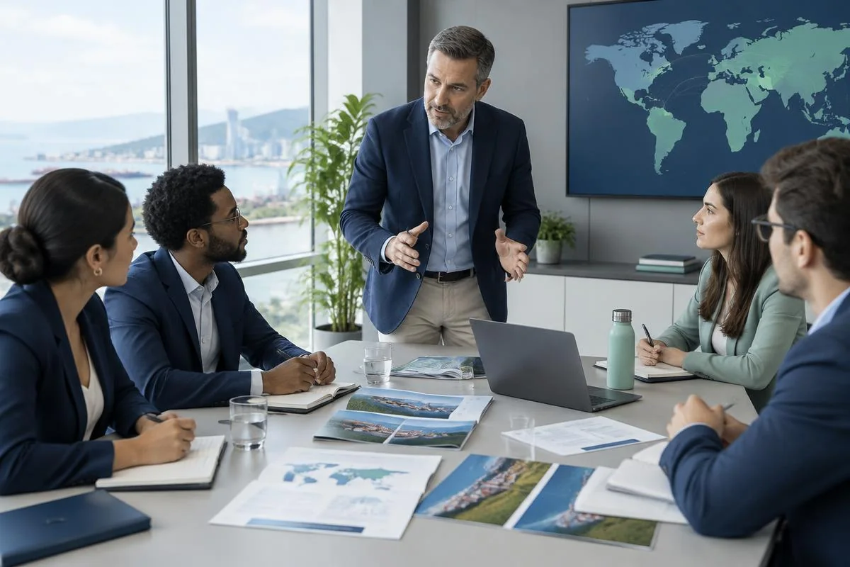 Treinamento em vendas internacionais para a equipe comercial